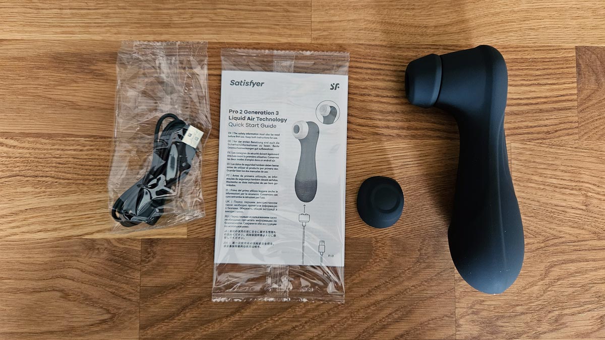 Inhalt der Verpackung des Satisfyer Pro 2 Generation 3