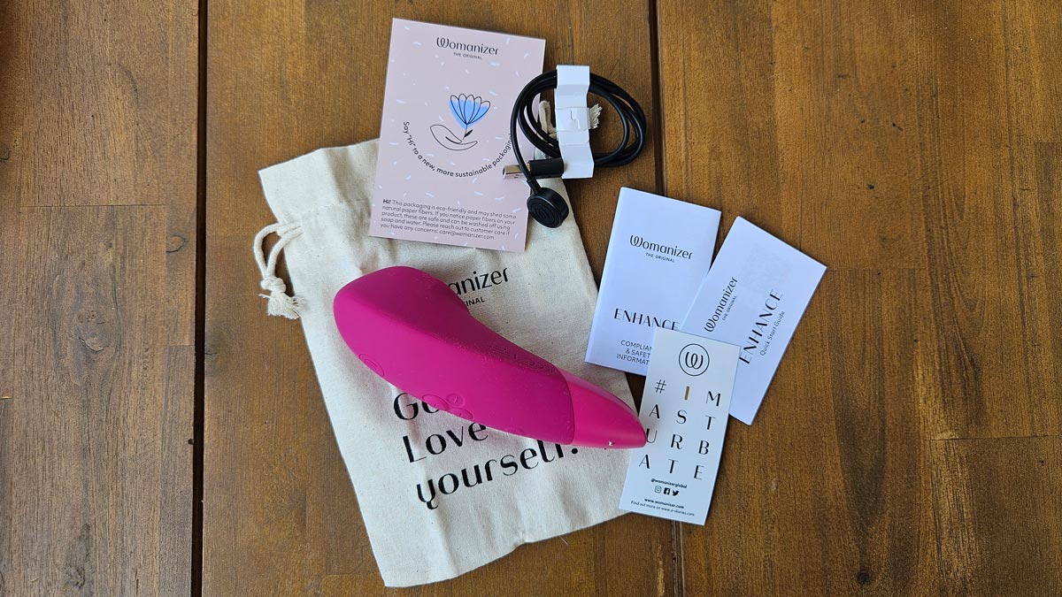 Inhalt der Verpackung des Womanizer Enhance