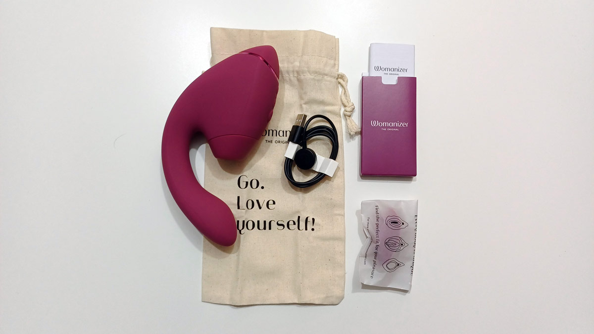 Inhalt der Verpackung des Womanizer Next Duo